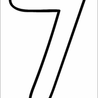 Desenho de Número 7 grande para colorir