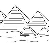 Desenho de Pirâmides para colorir