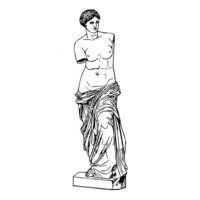 Desenho de Afrodite escultura para colorir