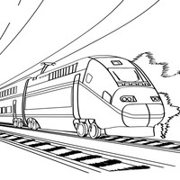 Desenho de Trem bala para colorir