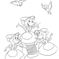 Desenho de Ratinhos do conto de fadas para colorir