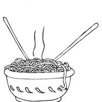 Desenho de Noodles para colorir
