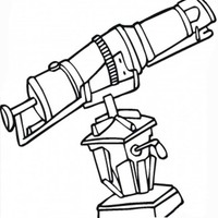 Desenho de Telescópio para colorir