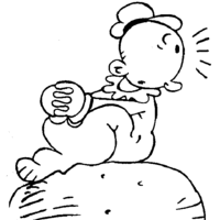 Desenho de Gugu do Popeye para colorir
