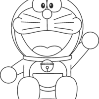 Desenho de Anime Doraemon para colorir