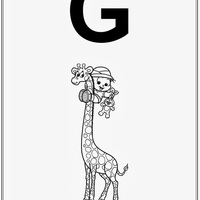 Desenho de Alfabeto da Turma da Monica Letra G para colorir