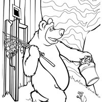 Desenho de O Urso pescador para colorir