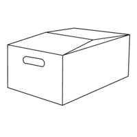 Desenho de Caixa fechada para colorir