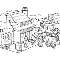 Desenho de Lego City para colorir