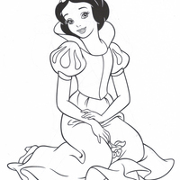 Desenho de Princesa Branca de Neve para colorir