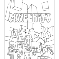 Desenho de Logo Minecraft para colorir