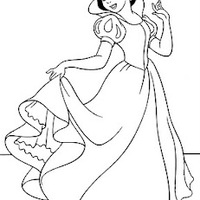 Desenho de Vestido da Branca de Neve para colorir