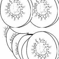Desenho de Fatias de kiwi para colorir