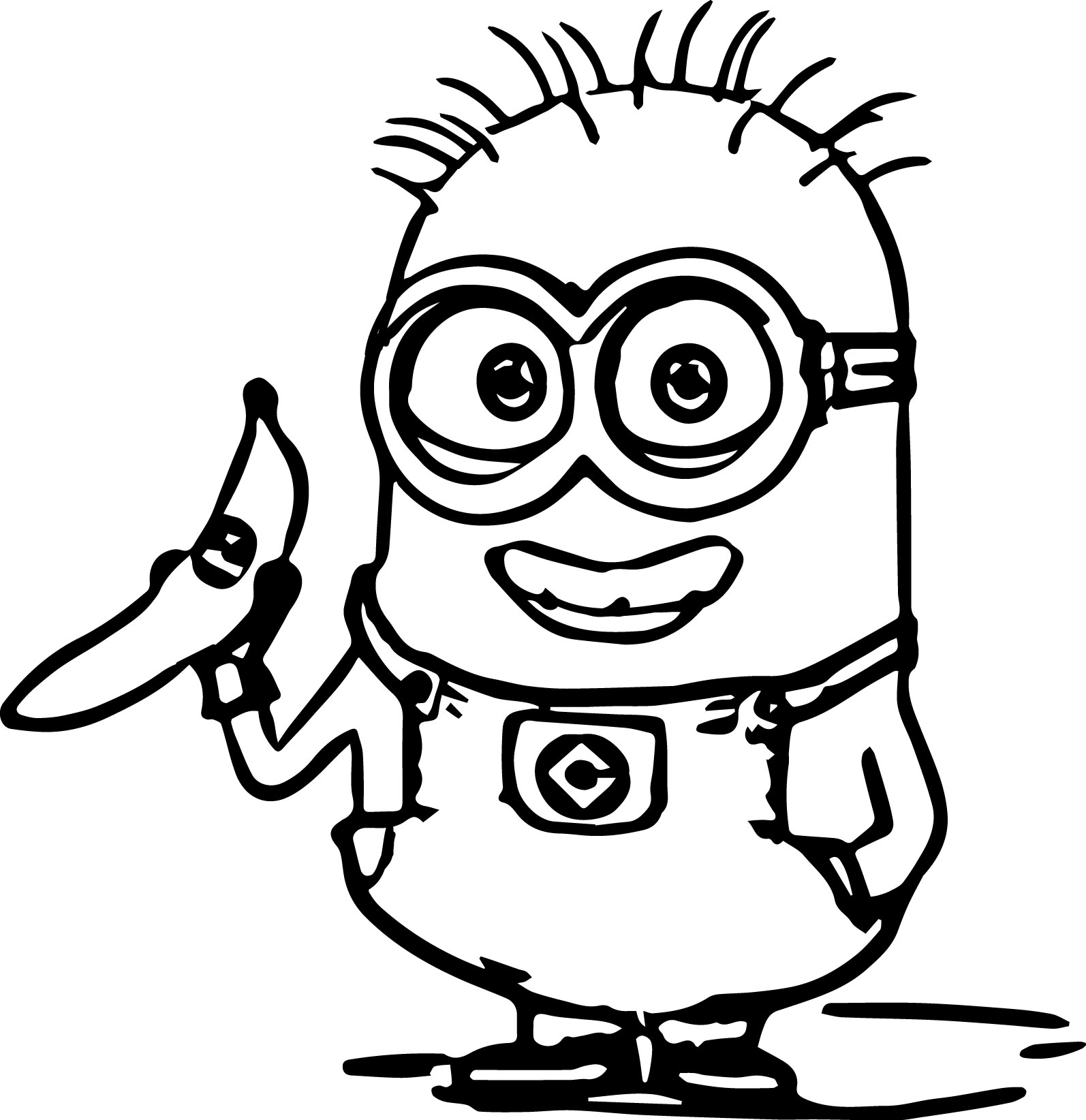 minions coloring pages banana split - photo #17