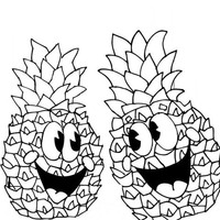 Desenho de Ananás para colorir