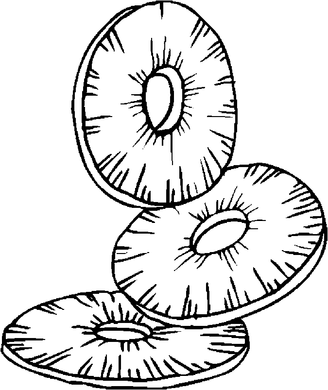 Desenho de Rodelas de abacaxi para colorir Tudodesenhos