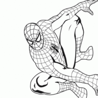 Desenho de Homem Aranha Marvel para colorir