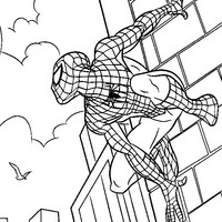 Desenho de Homem Aranha super-herói para colorir
