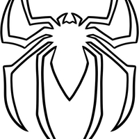 Desenho de Símbolo do Homem Aranha para colorir