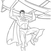 Desenho de Força do Superman para colorir