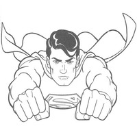 Desenho de Superman Marvel para colorir