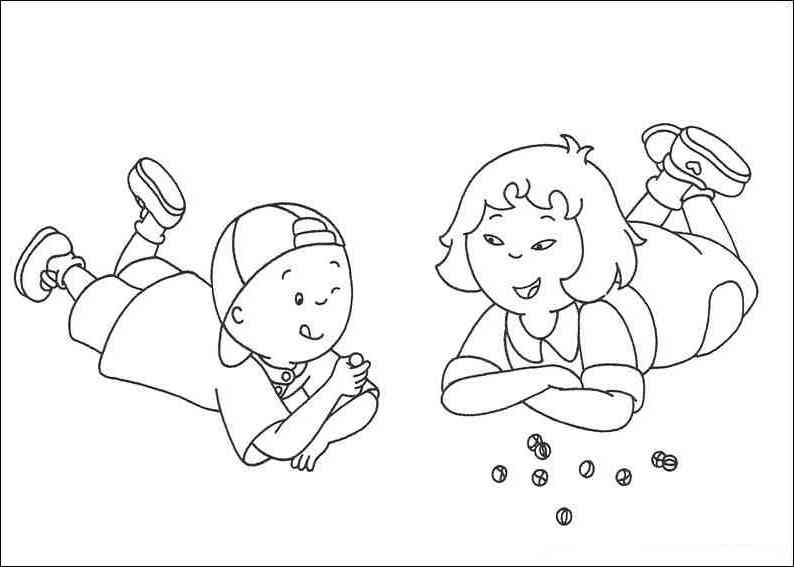 caillou and sarah coloring pages - photo #48