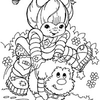 Desenho de Patty O'Green brincando com Twink para colorir