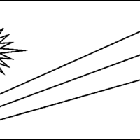 Desenho da bandeira das Ilhas Marshall para colorir