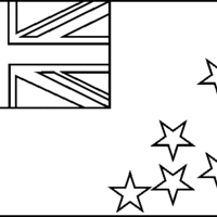 Desenho da bandeira de Tuvalu para colorir