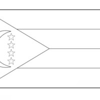 Desenho da bandeira de Comores para colorir