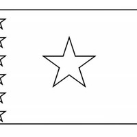 Desenho da bandeira da República Democrática do Congo para colorir