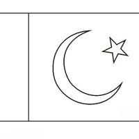 Desenho da bandeira do Paquistão para colorir