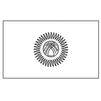 Desenho da bandeira do Quirguistão para colorir