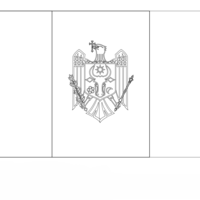 Desenho da bandeira da Moldavia para colorir