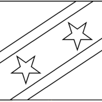 Desenho da bandeira de São Cristóvão e Neves para colorir