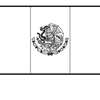 Desenho da bandeira do México para colorir