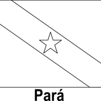 Desenho da bandeira do Pará para colorir