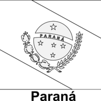 Desenho da bandeira do Paraná para colorir