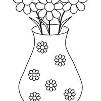 Desenho de Vaso bonito para colorir