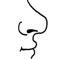 Desenho de Boca e nariz para colorir