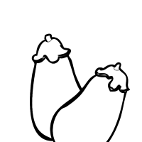Desenho de Beringela legume para colorir