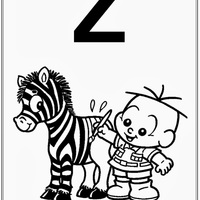 Desenho de Alfabeto da Turma da Monica Letra Z para colorir