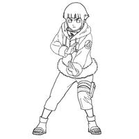 Desenho de Hinata anime para colorir