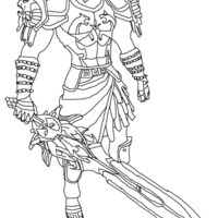 Desenho de God of War 2 para colorir