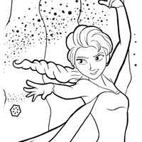 Desenho de Princesa Elsa para colorir