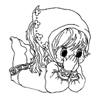 Desenho de Criança cigana para colorir