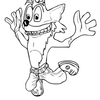 Desenho de Crash Bandicoot para colorir