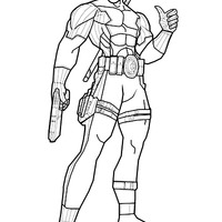 Desenho de Deadpool herói divertido para colorir