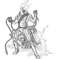 Desenho de Ghost Rider para colorir