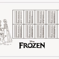 Desenho de Tabuada de multiplicação Frozen para colorir